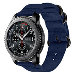 Samsung Galaxy Watch Active 20mm S3 ナイロン三重リングストラップ、Samsung Galaxy Watch Active 2 20mm / Gear S3用