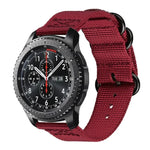 Samsung Galaxy Watch Active 20mm S3 ナイロン三重リングストラップ、Samsung Galaxy Watch Active 2 20mm / Gear S3用