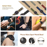 Samsung Galaxy Watch Active 20mm S3 ナイロン三重リングストラップ、Samsung Galaxy Watch Active 2 20mm / Gear S3用