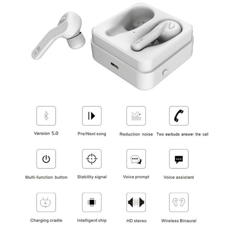 T88 ミニタッチコントロール ハイファイワイヤレスBluetoothイヤホン TWSワイヤレスイヤーバッズ 充電ケース付