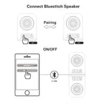 BT628 10W ポータブル TWS 透明 Bluetoothスピーカー 磁気接続ベース付き アウトドアステレオ バスサブウーファー
