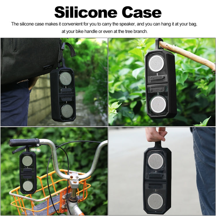 BT628 10W ポータブル TWS 透明 Bluetoothスピーカー 磁気接続ベース付き アウトドアステレオ バスサブウーファー