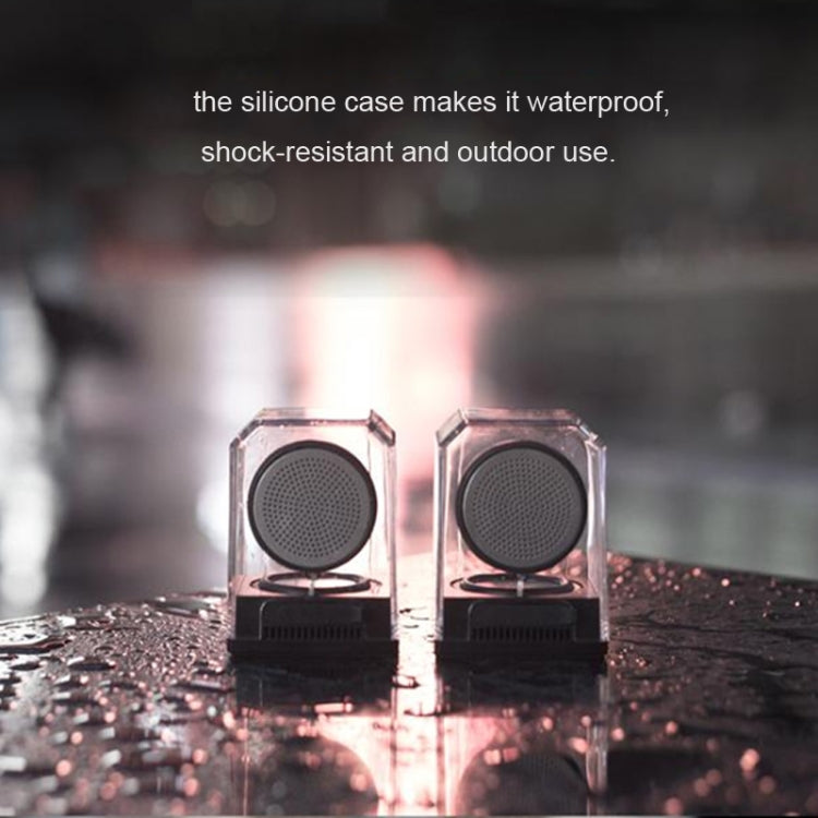 BT628 10W ポータブル TWS 透明 Bluetoothスピーカー 磁気接続ベース付き アウトドアステレオ バスサブウーファー