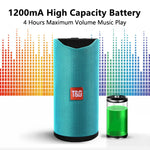 TG113 ポータブルBluetoothスピーカー 防水ステレオ アウトドアラウドスピーカー MP3バスサウンドボックス FMラジオ付き