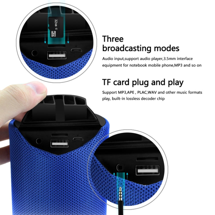 TG113 ポータブルBluetoothスピーカー 防水ステレオ アウトドアラウドスピーカー MP3バスサウンドボックス FMラジオ付き