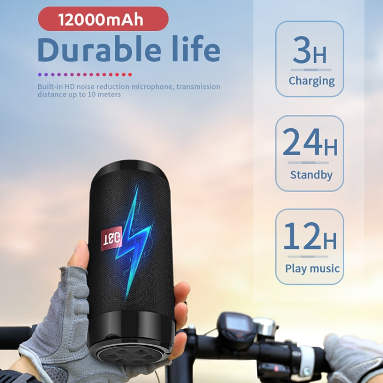TG113C コラム型ポータブルBluetoothミニスピーカー FMラジオ 防水サブウーファー 携帯電話ホルダー ワイヤレスラウンドスピーカー