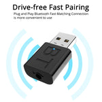 BT005 5.0 USB Bluetoothレシーバー スピーカーアンプ AUXオーディオ Iカー ワイヤレスステレオ Bluetoothスティックアダプター
