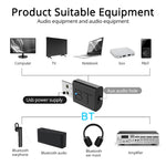 BT005 5.0 USB Bluetoothレシーバー スピーカーアンプ AUXオーディオ Iカー ワイヤレスステレオ Bluetoothスティックアダプター