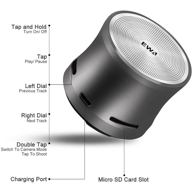 EWA A109M ポータブルBluetoothスピーカー ワイヤレスヘビーバス ブームボックス サブウーファー 電話通話対応 サラウンドサウンド Bluetoothシャワースピーカー