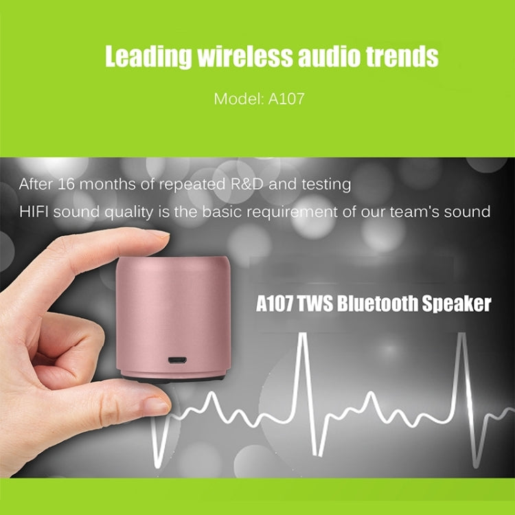 EWA A107 TWS ポータブル超ミニBluetoothスピーカー ワイヤレスサブウーファーブームボックス コンピュータースピーカー Bocinas シャワースピーカー