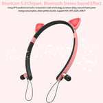 ZW29 猫耳ステレオサウンド HIFI ファッション アウトドア ポータブルスポーツワイヤレスBluetoothヘッドセット マイク＆LEDライト付き発光