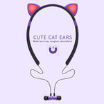 ZW29 猫耳ステレオサウンド HIFI ファッション アウトドア ポータブルスポーツワイヤレスBluetoothヘッドセット マイク＆LEDライト付き発光