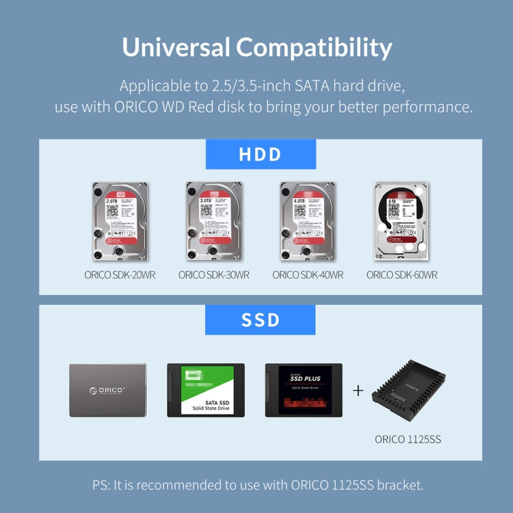 ORICO 9528U3 3.5インチ外付けハードドライブエンクロージャ
