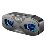 M5 クールフクロウデザイン Bluetoothスピーカー LEDフラッシュ ワイヤレスラウドスピーカー FMラジオ アラームクロック TFカード対応