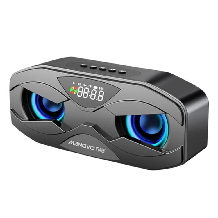 M5 クールフクロウデザイン Bluetoothスピーカー LEDフラッシュ ワイヤレスラウドスピーカー FMラジオ アラームクロック TFカード対応