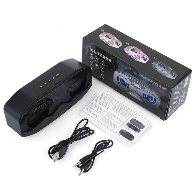 M5 クールフクロウデザイン Bluetoothスピーカー LEDフラッシュ ワイヤレスラウドスピーカー FMラジオ アラームクロック TFカード対応