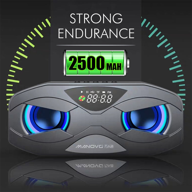 M5 クールフクロウデザイン Bluetoothスピーカー LEDフラッシュ ワイヤレスラウドスピーカー FMラジオ アラームクロック TFカード対応