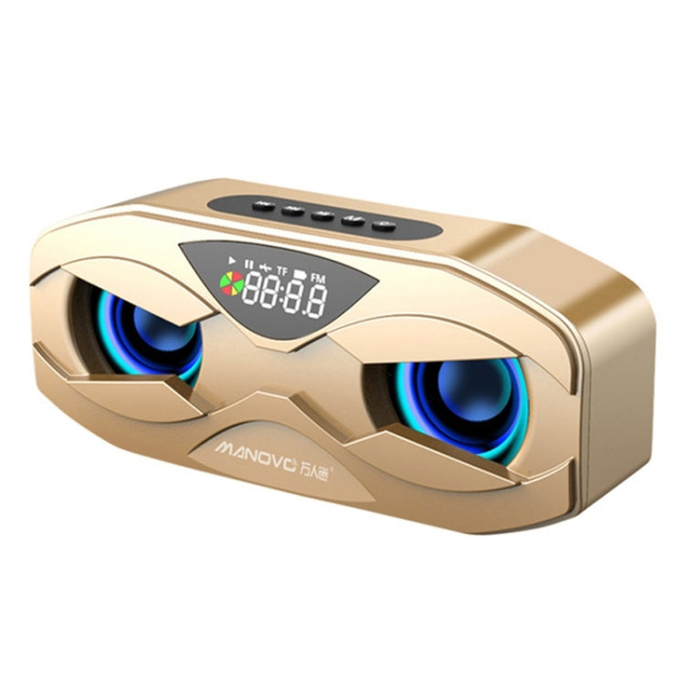 M5 クールフクロウデザイン Bluetoothスピーカー LEDフラッシュ ワイヤレスラウドスピーカー FMラジオ アラームクロック TFカード対応