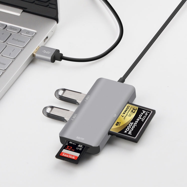 Onten 8107 USB3.0ハブ CF SD TFカードリーダー付き、8107