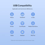 Onten 8107 USB3.0ハブ CF SD TFカードリーダー付き、8107