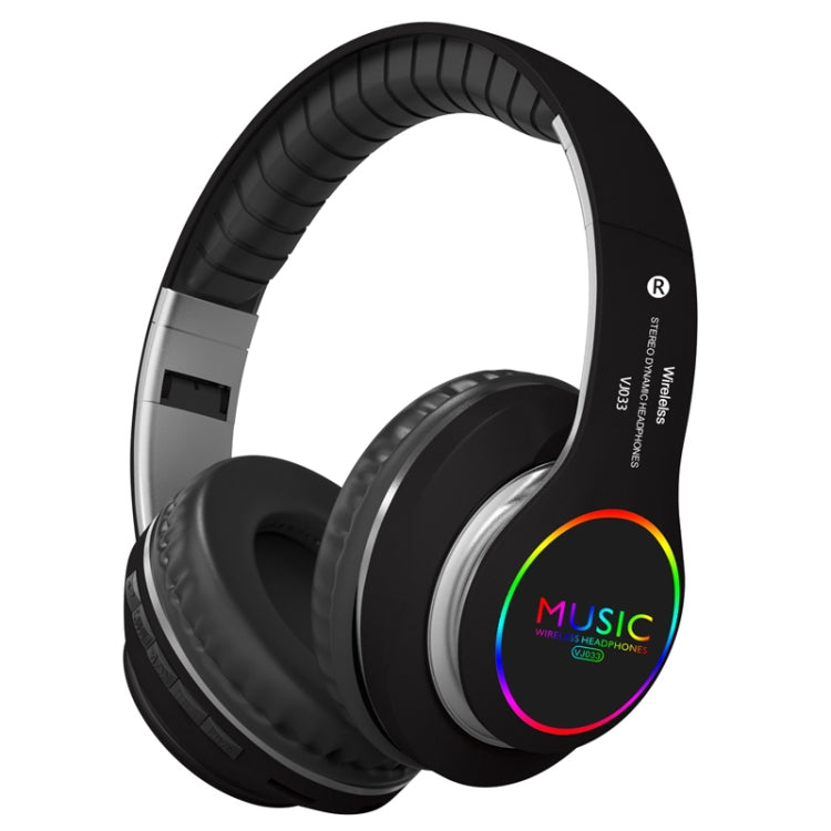 VJ033 多機能アップグレード Bluetooth 5.0 ヘッドセット ステレオワイヤレス LEDマイク FMラジオ対応ヘッドセット