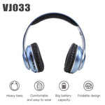 VJ033 多機能アップグレード Bluetooth 5.0 ヘッドセット ステレオワイヤレス LEDマイク FMラジオ対応ヘッドセット