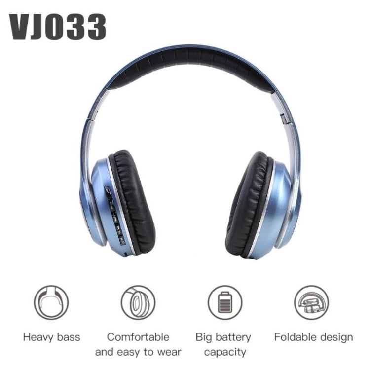 VJ033 多機能アップグレード Bluetooth 5.0 ヘッドセット ステレオワイヤレス LEDマイク FMラジオ対応ヘッドセット