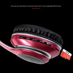VJ033 多機能アップグレード Bluetooth 5.0 ヘッドセット ステレオワイヤレス LEDマイク FMラジオ対応ヘッドセット