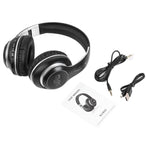 VJ033 多機能アップグレード Bluetooth 5.0 ヘッドセット ステレオワイヤレス LEDマイク FMラジオ対応ヘッドセット