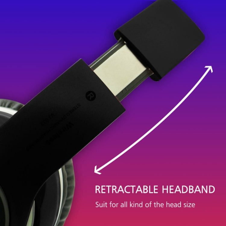 VJ033 多機能アップグレード Bluetooth 5.0 ヘッドセット ステレオワイヤレス LEDマイク FMラジオ対応ヘッドセット