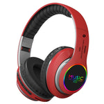 VJ033 多機能アップグレード Bluetooth 5.0 ヘッドセット ステレオワイヤレス LEDマイク FMラジオ対応ヘッドセット