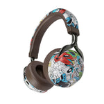 VJ086 グラフィティヘッドセット ワイヤレススポーツBluetoothヘッドセット 水転写カラープリント ヘッドセット TF/FM対応