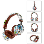 VJ086 グラフィティヘッドセット ワイヤレススポーツBluetoothヘッドセット 水転写カラープリント ヘッドセット TF/FM対応