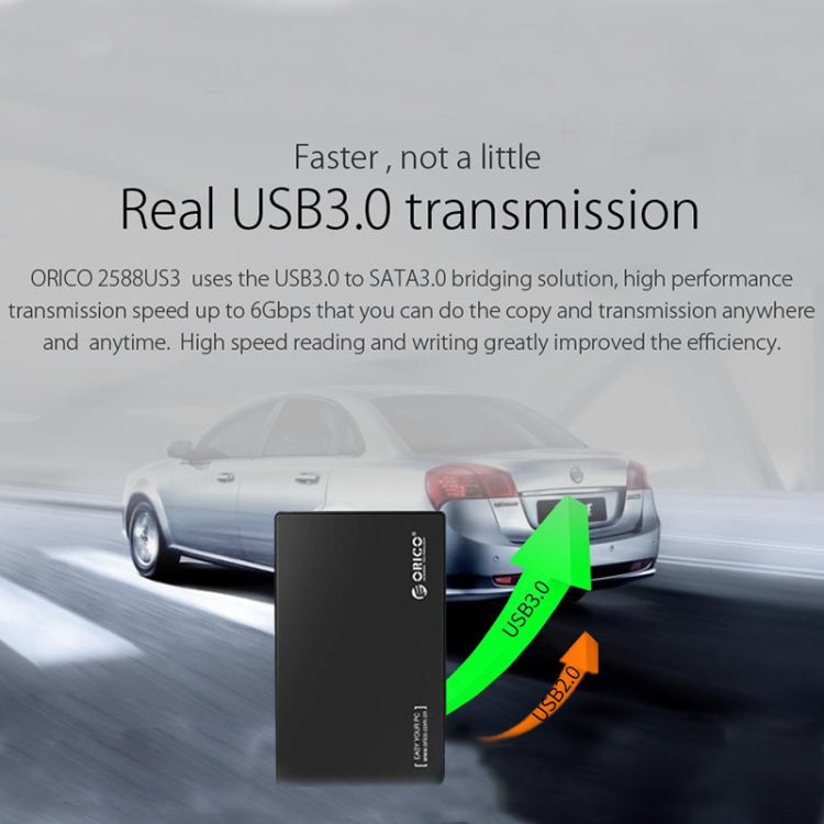 ORICO 2588US3-V1 2.5インチUSB3.0ハードドライブエンクロージャ、シルバー、レッド、ブルー、ブラック
