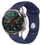 22mm For Huawei Watch GT2e GT2 46mm Monochrome Silicone Reverse Buckle Strap