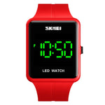 SKMEI 1541 Fashion Led Watch Square Couple Model Waterproof Electronic Watch Silicone Watch