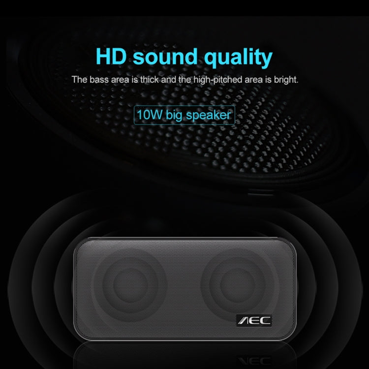 AEC BT-205 ポータブルワイヤレスBluetoothスピーカー ステレオミュージックラウドスピーカー 内蔵マイク TFカード対応