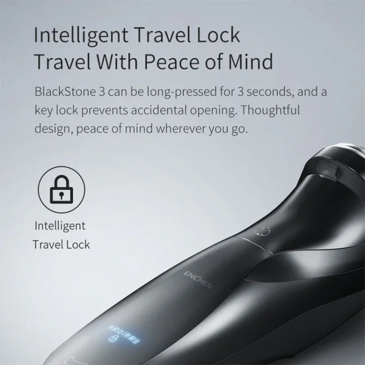 オリジナル Xiaomi Youpin Yingqu Blackstone3 メンズポータブルフェイスケア三枚刃電気シェーバー
