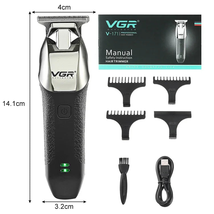 VGR V-171 5W USBポータブルプッシュホワイト電気クリッパー、V-171