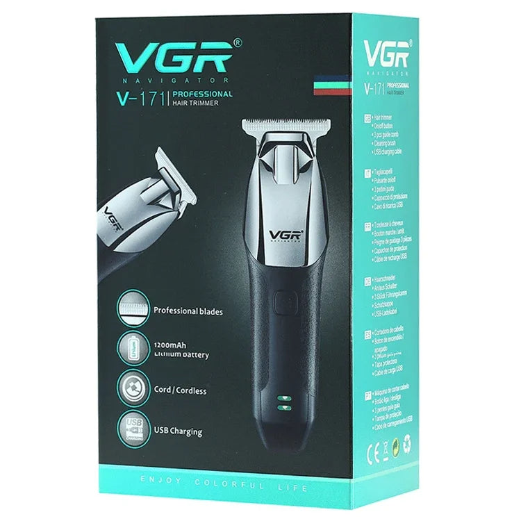 VGR V-171 5W USBポータブルプッシュホワイト電気クリッパー、V-171