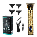 VGR V-228 5W USBレトロ彫刻ヘアクリッパー LEDデジタルディスプレイ付き、V-228（ブロンズ）、V-228（シルバー）