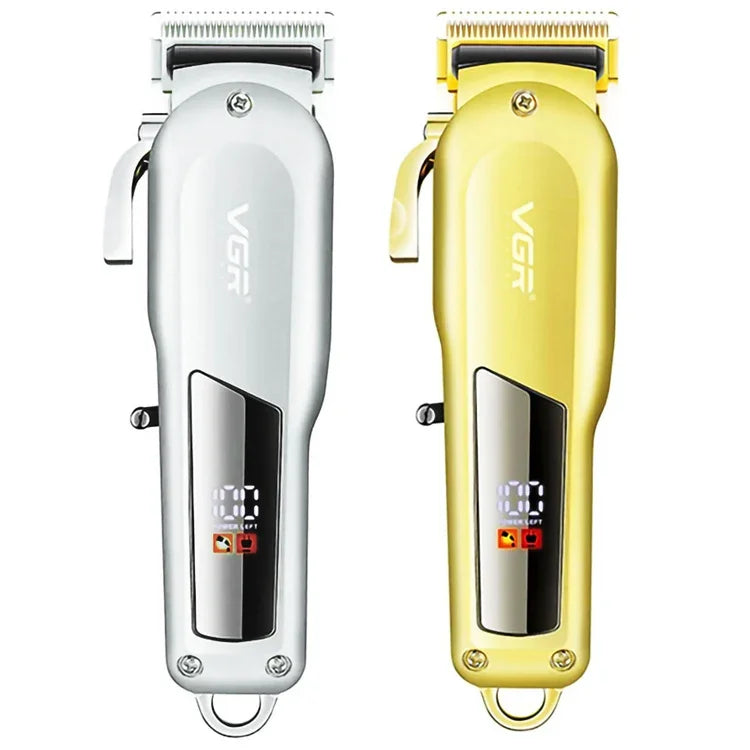 VGR V-278 10W USBメタル電動ヘアクリッパー LEDデジタルディスプレイ付き、V-278（ゴールド）、V-278（シルバー）