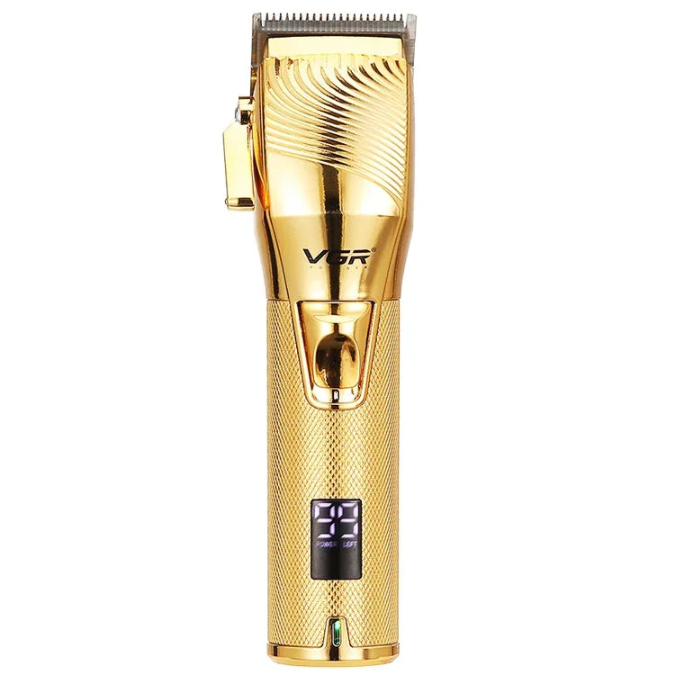 VGR V-280 10W USB メタル 電動ヘアクリッパー LEDデジタルディスプレイ付き、V-280（金色）