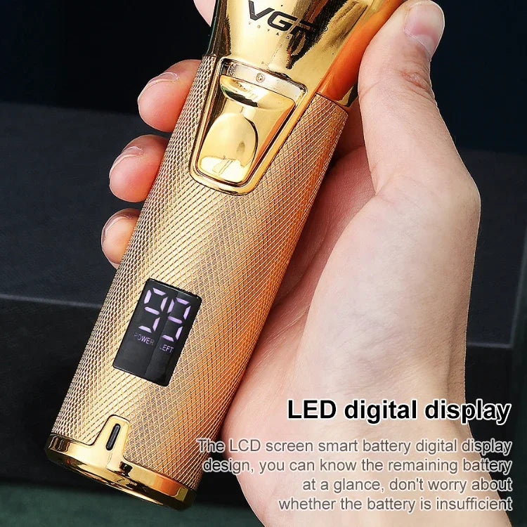 VGR V-280 10W USB メタル 電動ヘアクリッパー LEDデジタルディスプレイ付き、V-280（金色）