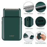 VGR V-390 5W USBポータブル往復式電気シェーバー、V-390（ブラック）、V-390（グリーン）