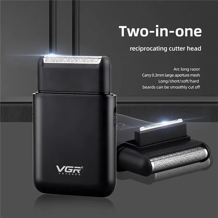 VGR V-390 5W USBポータブル往復式電気シェーバー、V-390（ブラック）、V-390（グリーン）