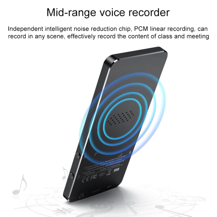 1.8インチ タッチスクリーン メタル Bluetooth MP3 MP4 ハイファイサウンド ミュージックプレーヤー, 8GB, X2, 16GB, ブラック, シルバー, ローズゴールド