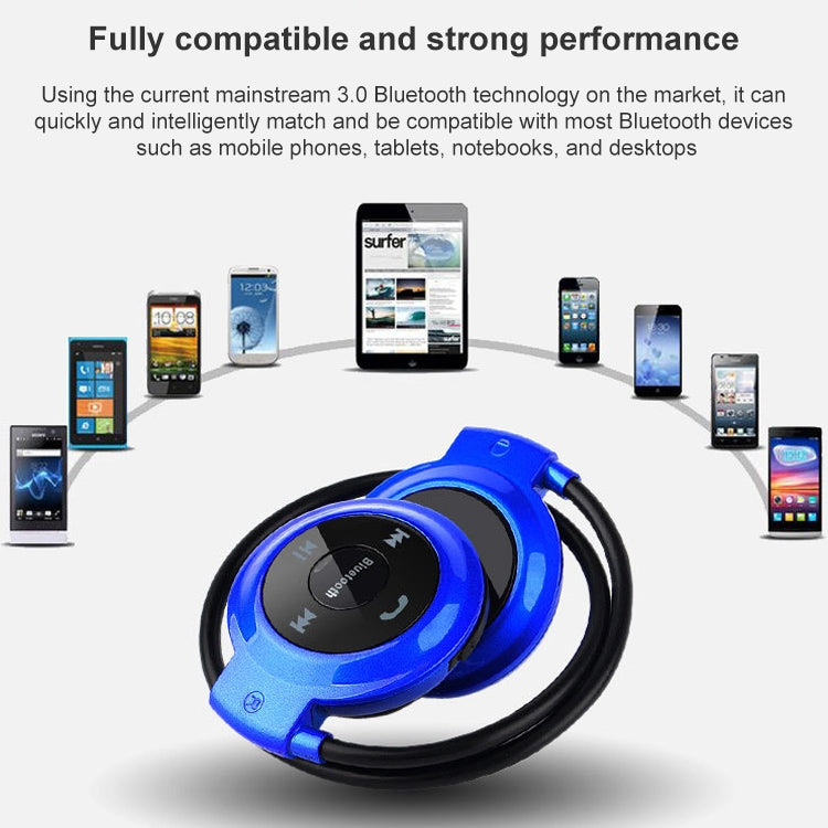 NVAHVA MP3プレーヤー Bluetoothヘッドホン、ワイヤレススポーツヘッドセット MP3プレーヤー FMラジオ付き、ステレオイヤホン TFカード最大32GB対応、mini-503 ブルー、mini-503 ゴールド、mini-503 ブラック、mini-503 レッド