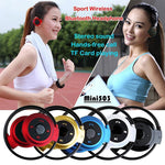 NVAHVA MP3プレーヤー Bluetoothヘッドホン、ワイヤレススポーツヘッドセット MP3プレーヤー FMラジオ付き、ステレオイヤホン TFカード最大32GB対応、mini-503 ブルー、mini-503 ゴールド、mini-503 ブラック、mini-503 レッド