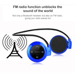 NVAHVA MP3プレーヤー Bluetoothヘッドホン、ワイヤレススポーツヘッドセット MP3プレーヤー FMラジオ付き、ステレオイヤホン TFカード最大32GB対応、mini-503 ブルー、mini-503 ゴールド、mini-503 ブラック、mini-503 レッド